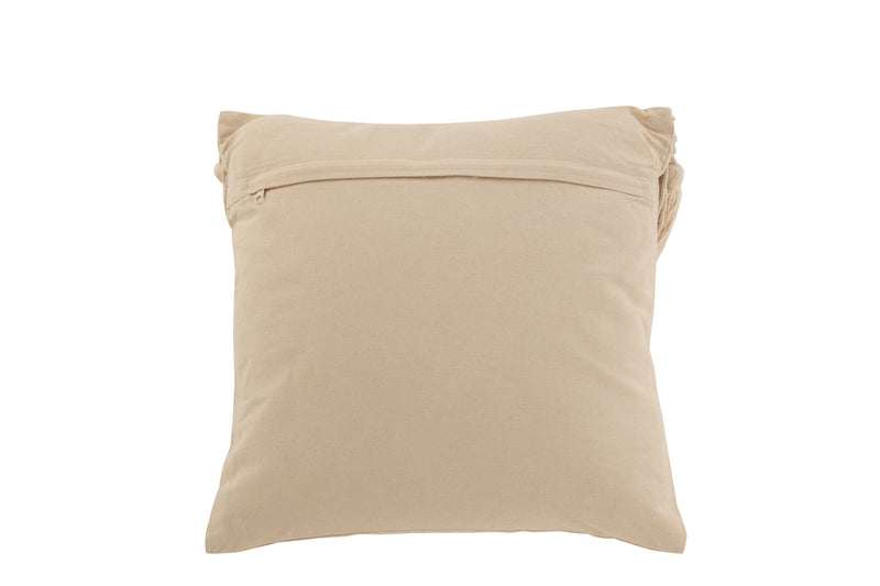 4er Set 'Cosy' Kissen, Klein und Quadratisch in Beige - Gemütlichkeit und Eleganz in einem