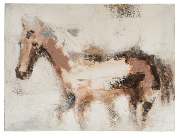 Unikat Gemälde Pferd Abstrakt - Handgemalte Leinwand auf Holzrahmen - Ausdrucksstarke Tierkunst für stilvolle Wohnräume