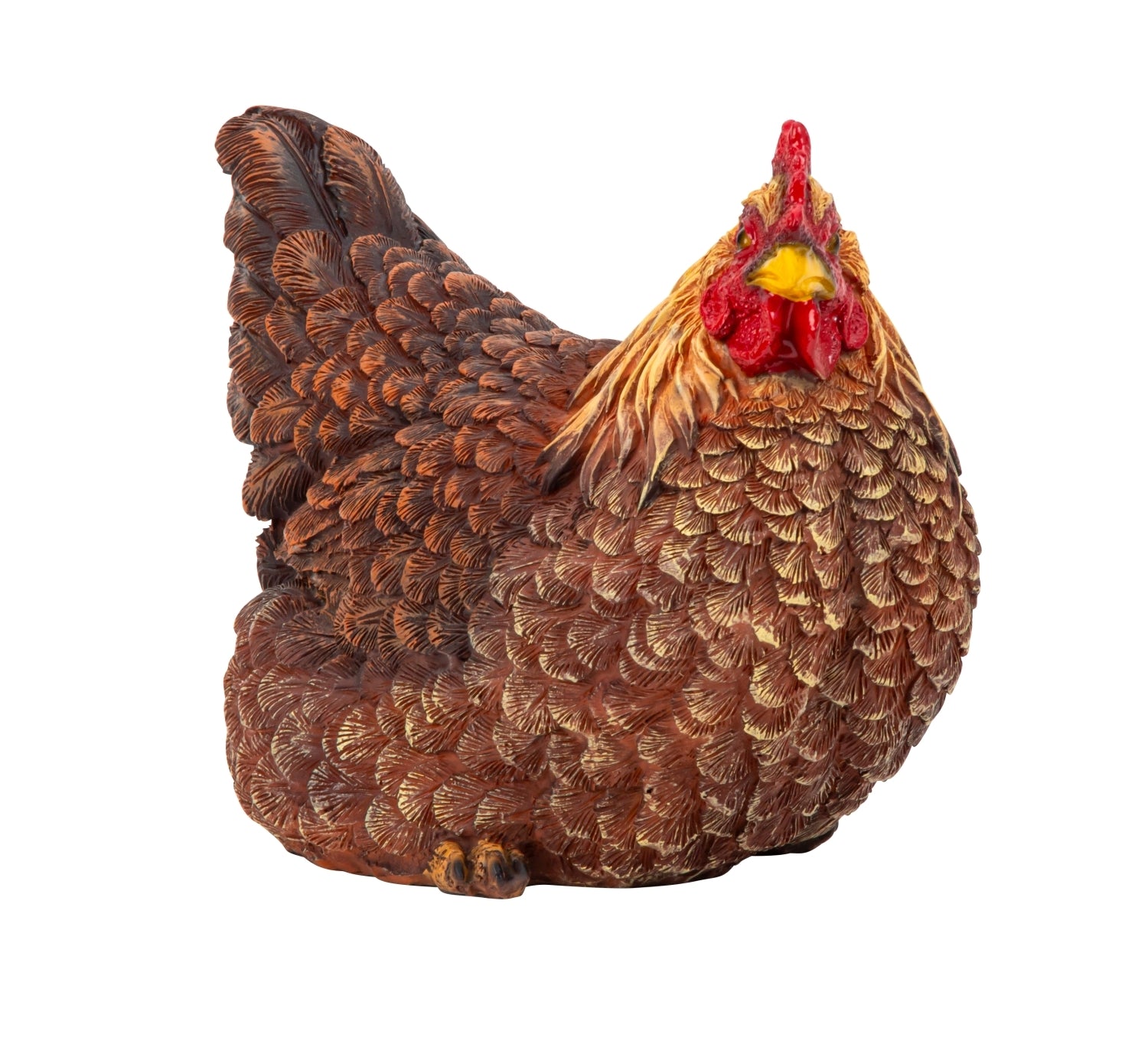 Deko Henne sitzend braun Polyresin Rustica 23 cm