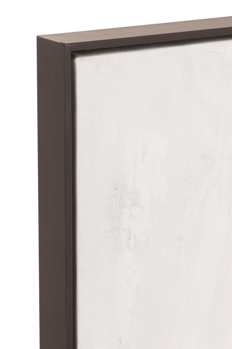 2 Piece Canvas Print African Woman Hand Painted with Wooden Frame Brown/Grey - Exotic Wall Art