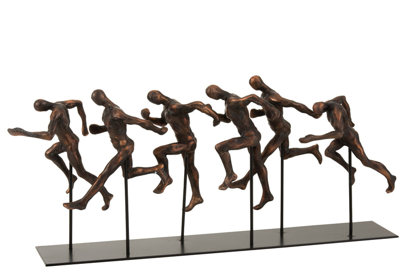 Skulptur Laufende Athleten – Bronze Schwarz