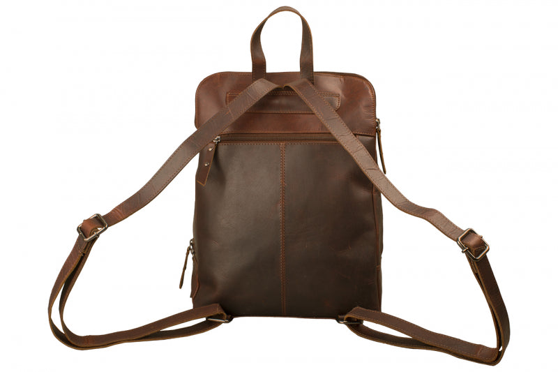 Vintage Buffalo Leather Backpack - Perfect for Professionals