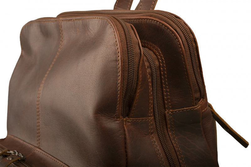 Vintage Buffalo Leather Backpack - Perfect for Professionals