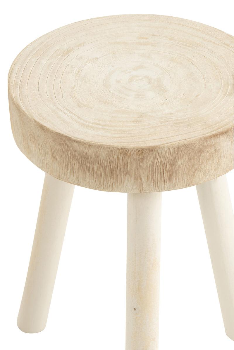 Set of 2 stools made of paulownia wood, handmade, light