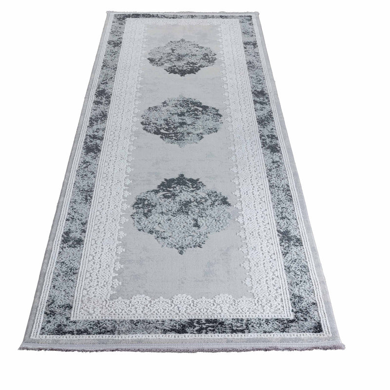Sehrazat Premium Glory 240 Collection Grey - Premium Designer Teppich mit 3D-Effekt