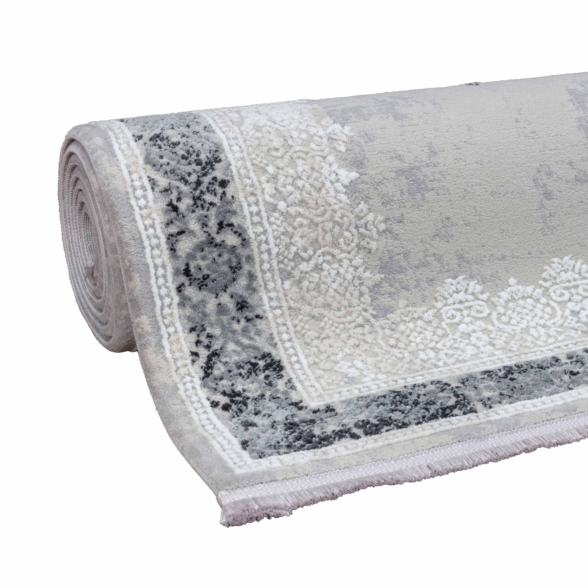Sehrazat Premium Glory 240 Collectie Grijs - Premium designtapijt met 3D-effect