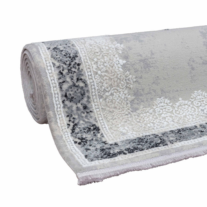 Sehrazat Premium Glory 240 Collection Grey - Premium Designer Teppich mit 3D-Effekt
