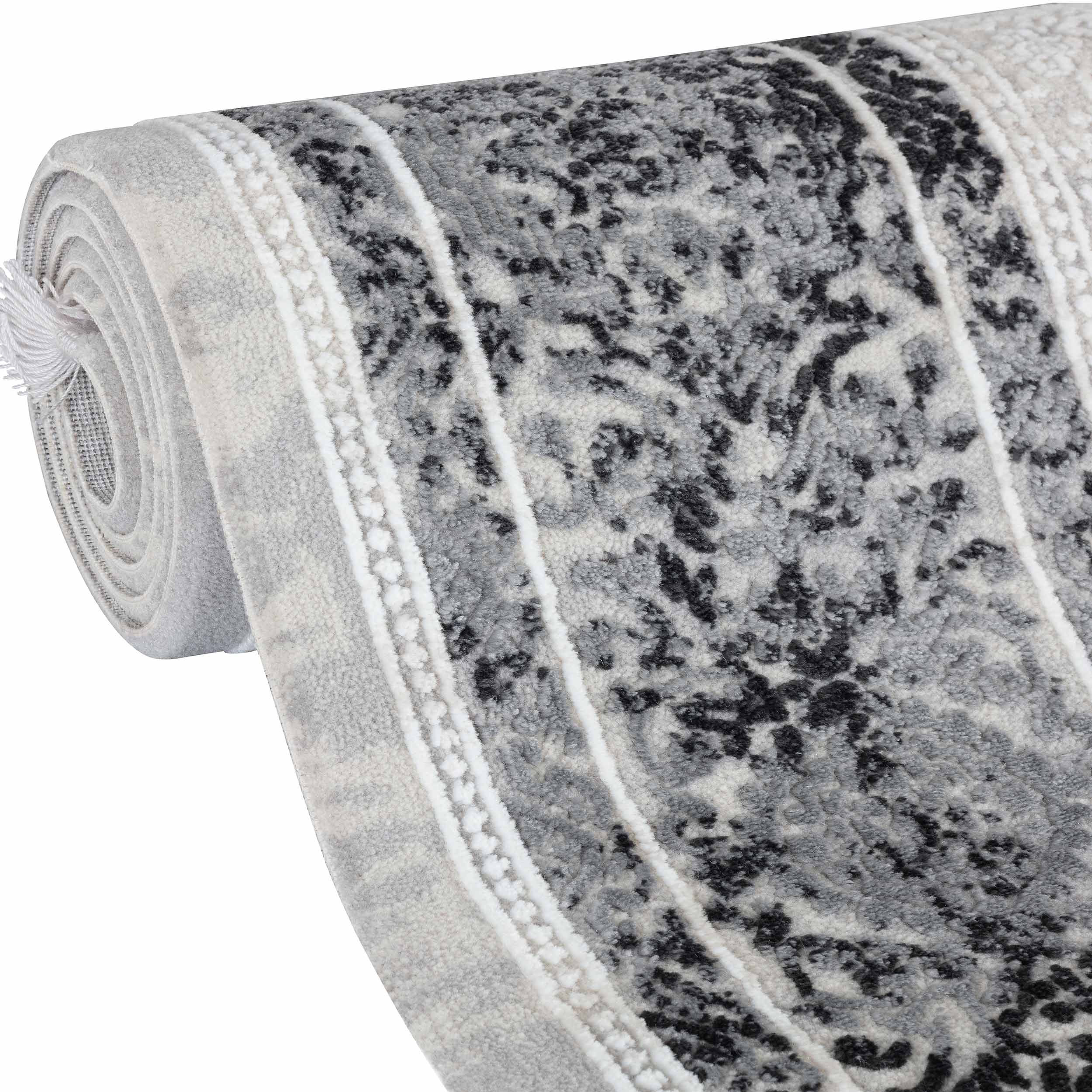 Sehrazat Premium Glory 240 Collectie Grijs - Premium designtapijt met 3D-effect