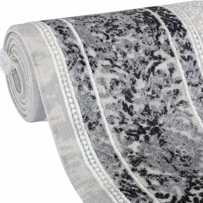 Sehrazat Premium Glory 240 Collection Grey - Premium Designer Teppich mit 3D-Effekt