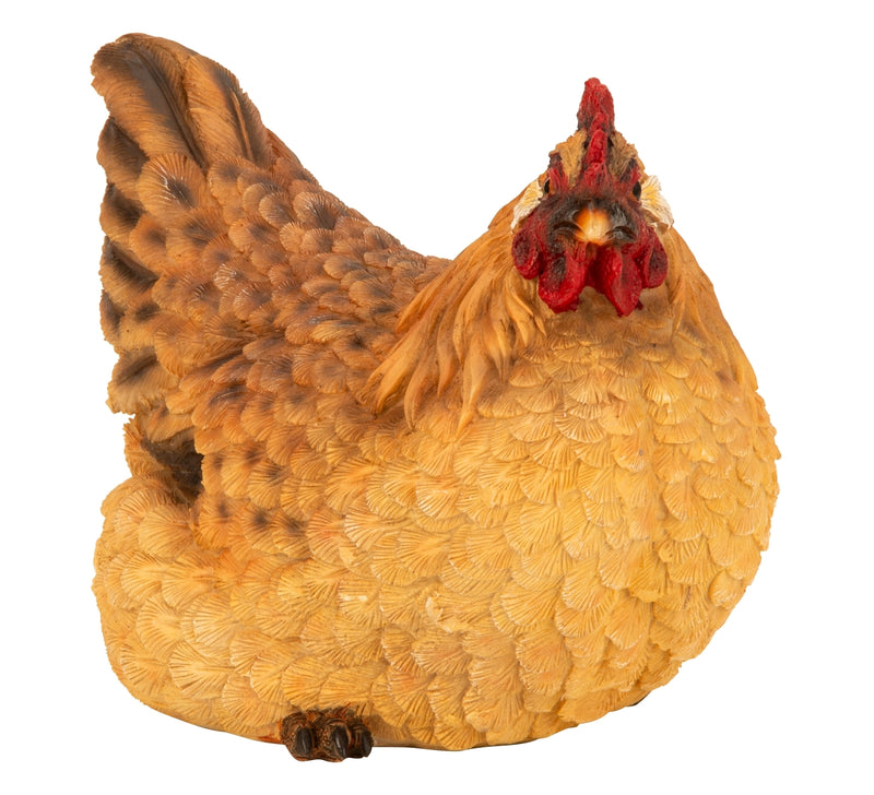 Decorative Hen Bella – Lifelike Animal Figure Brown 18 cm Height