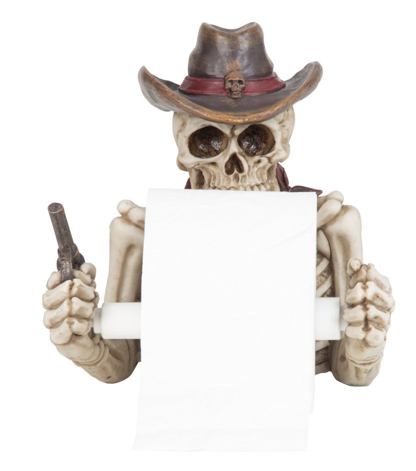Halloween Toilettenpapierhalter Wild Skull Totenkopf Cowboy