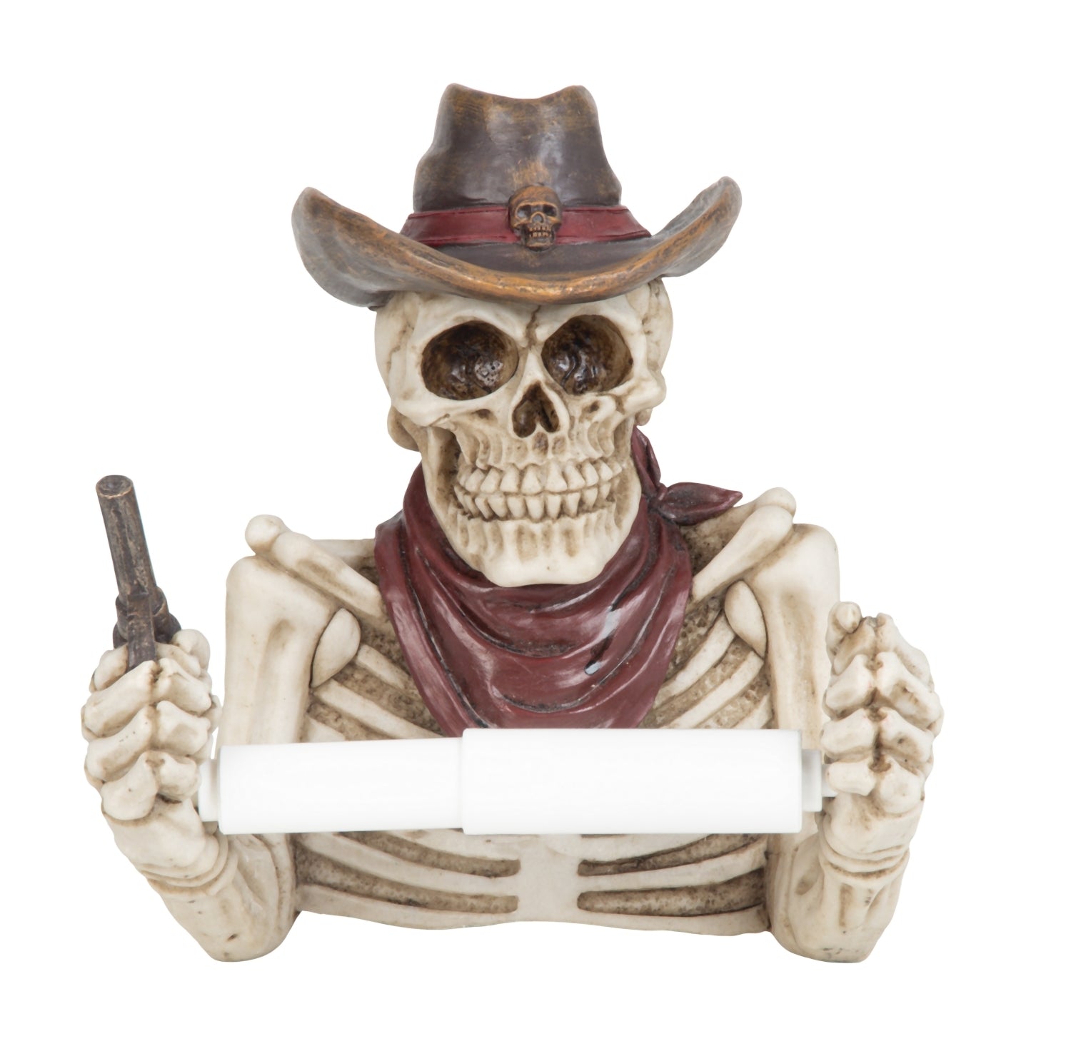 Halloween Toilettenpapierhalter Wild Skull Totenkopf Cowboy