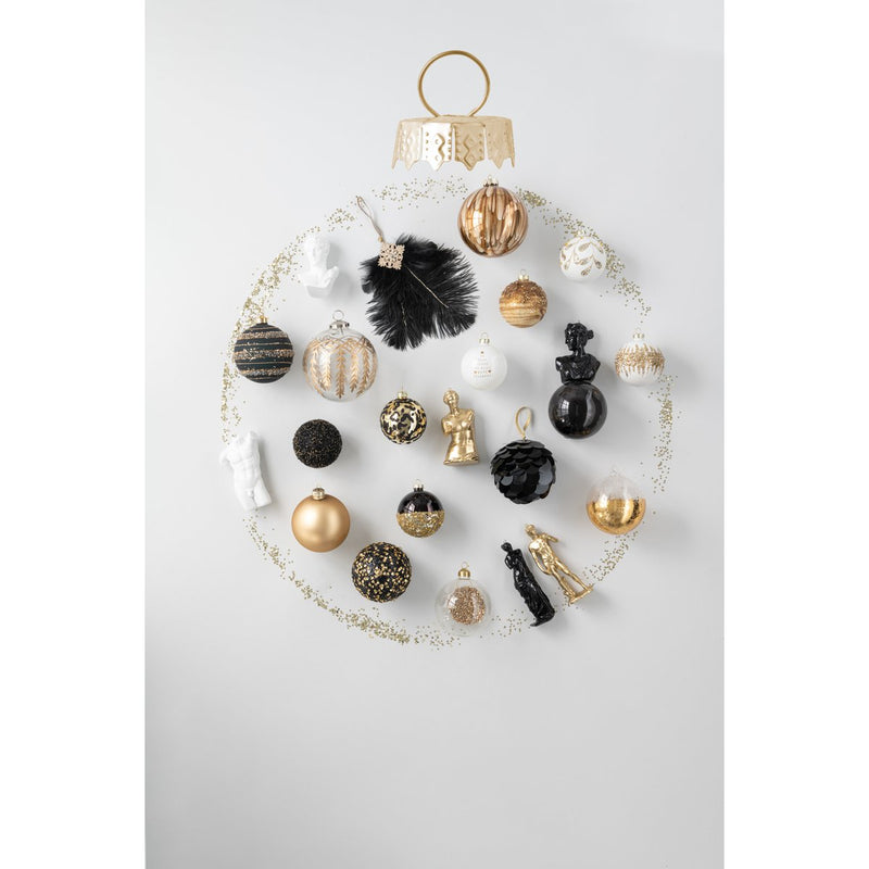 Kerstboomversiering Romeinse beelden goud set van 6