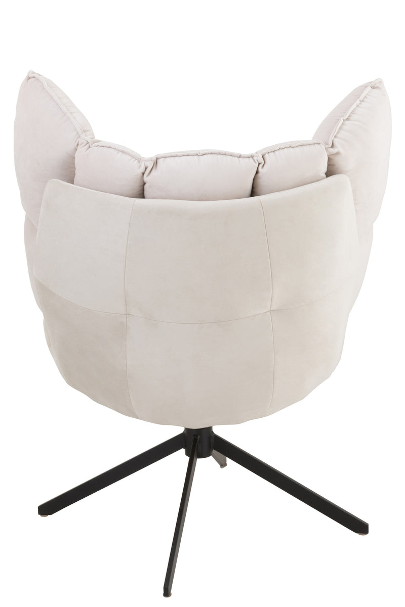 Eleganter Relaxstuhl mit Kissen in Beige, Rostbraun oder Hellgrau für stilvolle Entspannung