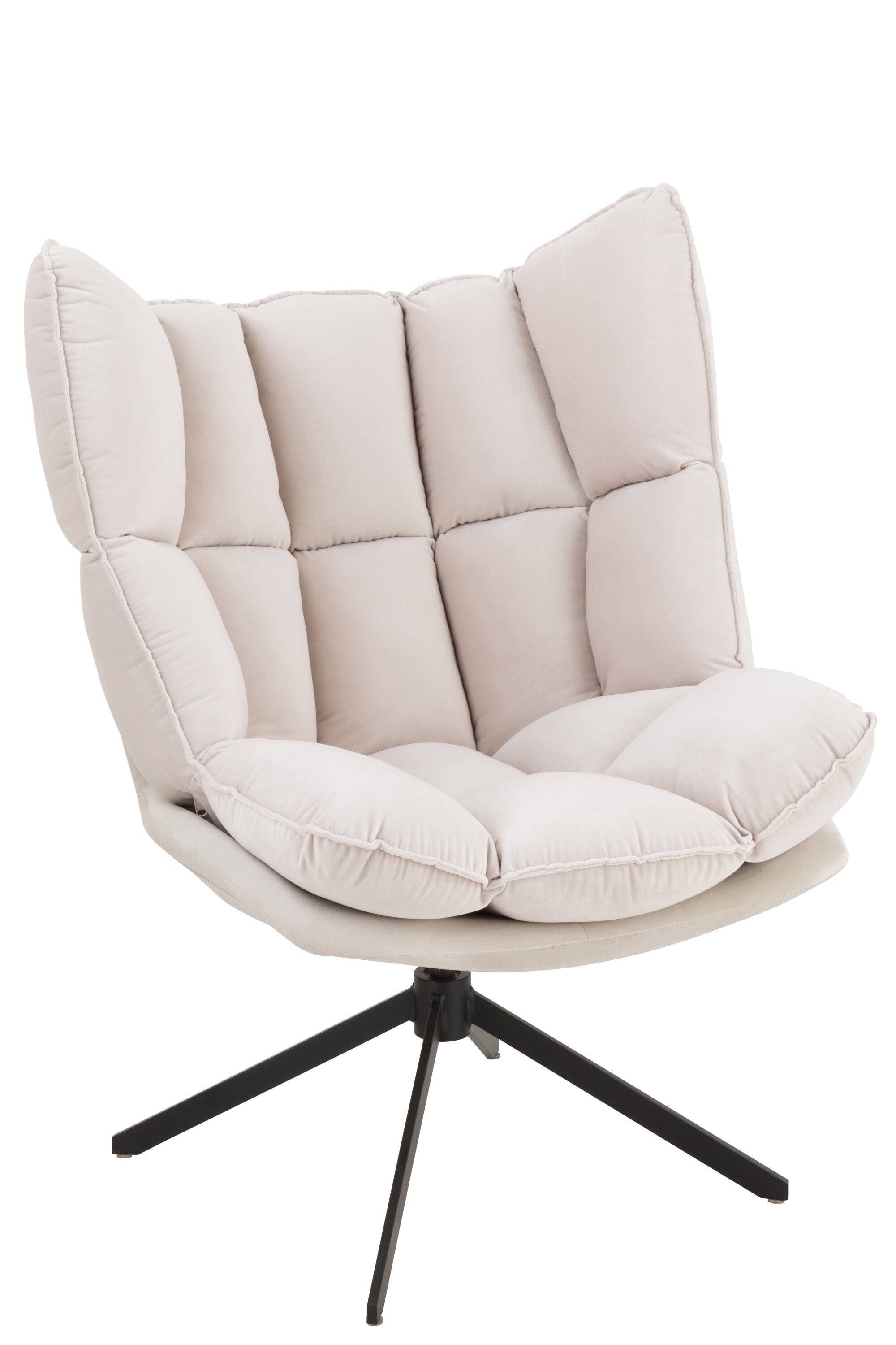 Eleganter Relaxstuhl mit Kissen in Beige, Rostbraun oder Hellgrau für stilvolle Entspannung