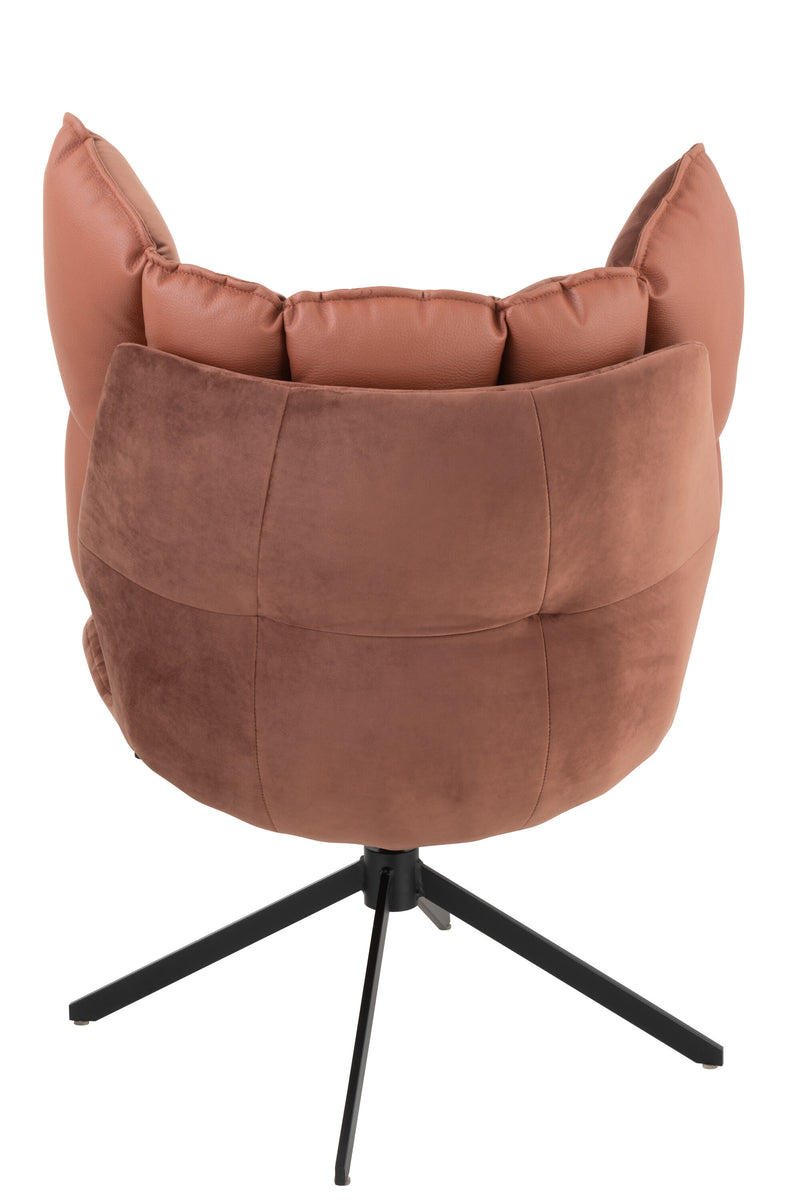 Eleganter Relaxstuhl mit Kissen in Beige, Rostbraun oder Hellgrau für stilvolle Entspannung