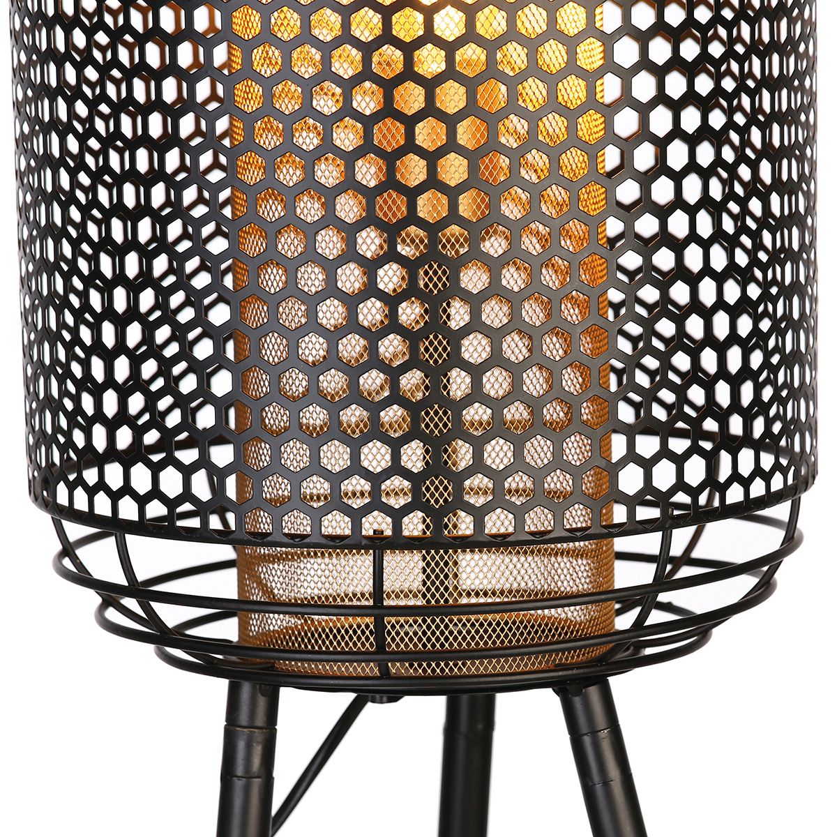Stehleuchte Industrial  Wabenmuster, Metall, Höhe 93cm