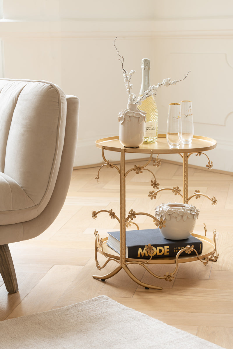 Elegant gold-colored side table 49.5cm