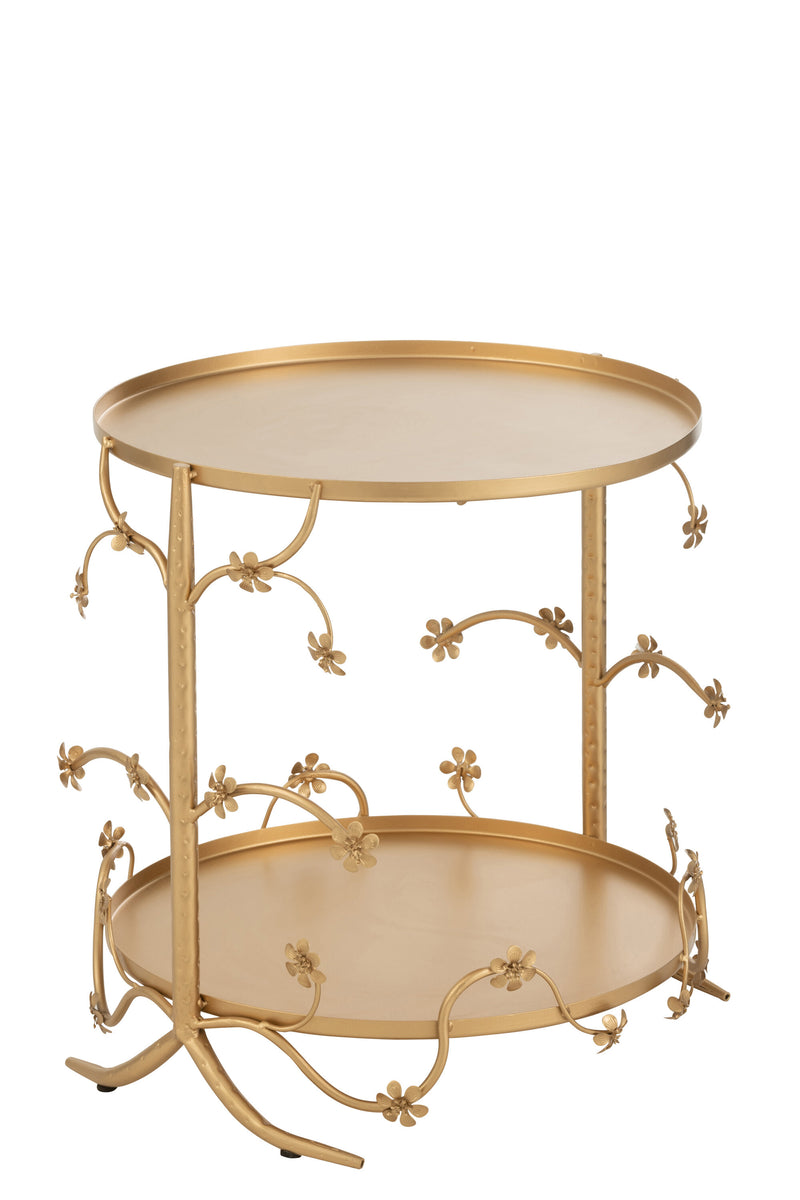 Elegant gold-colored side table 49.5cm