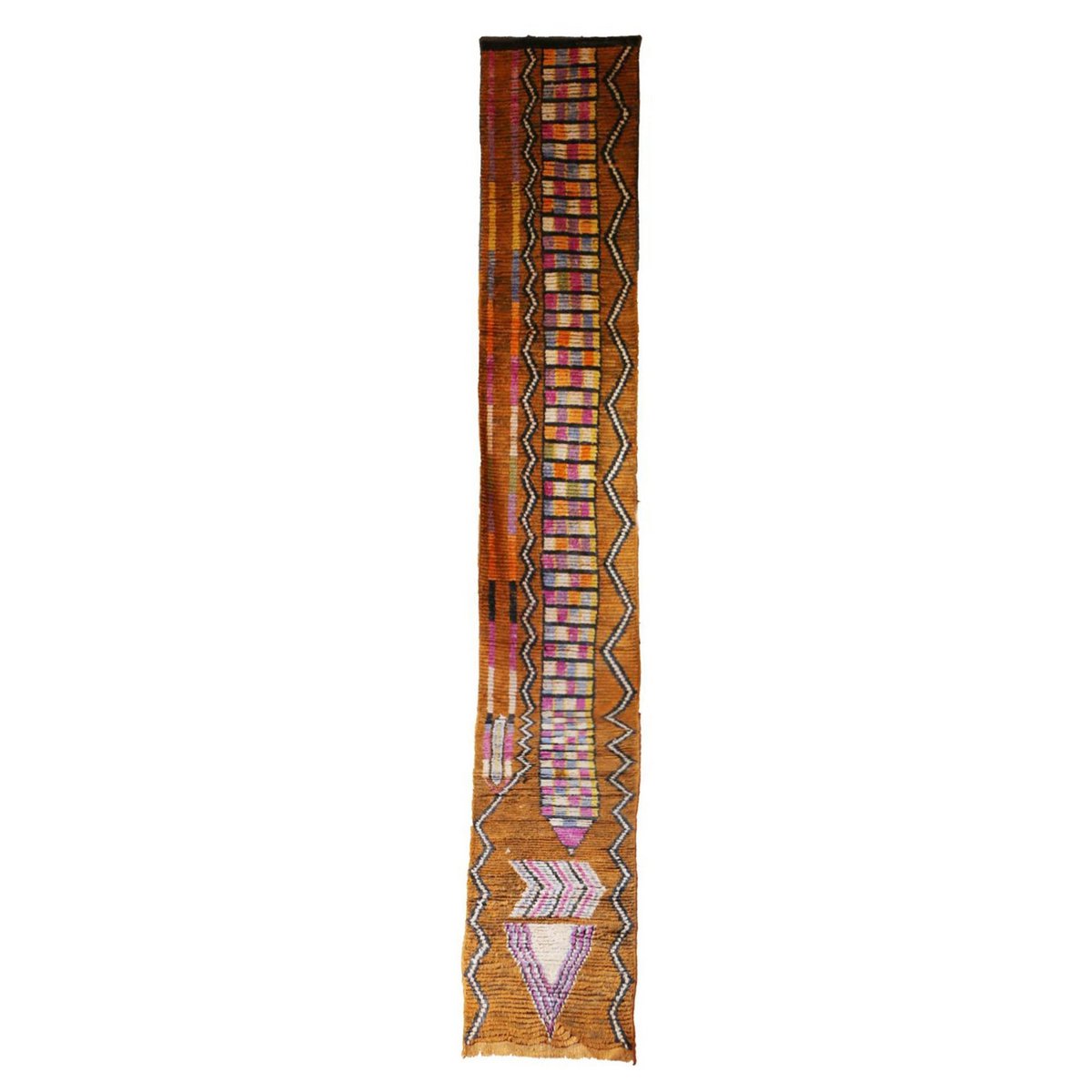 Berber Wolle reiner Spurteppich 74 x 596 cm