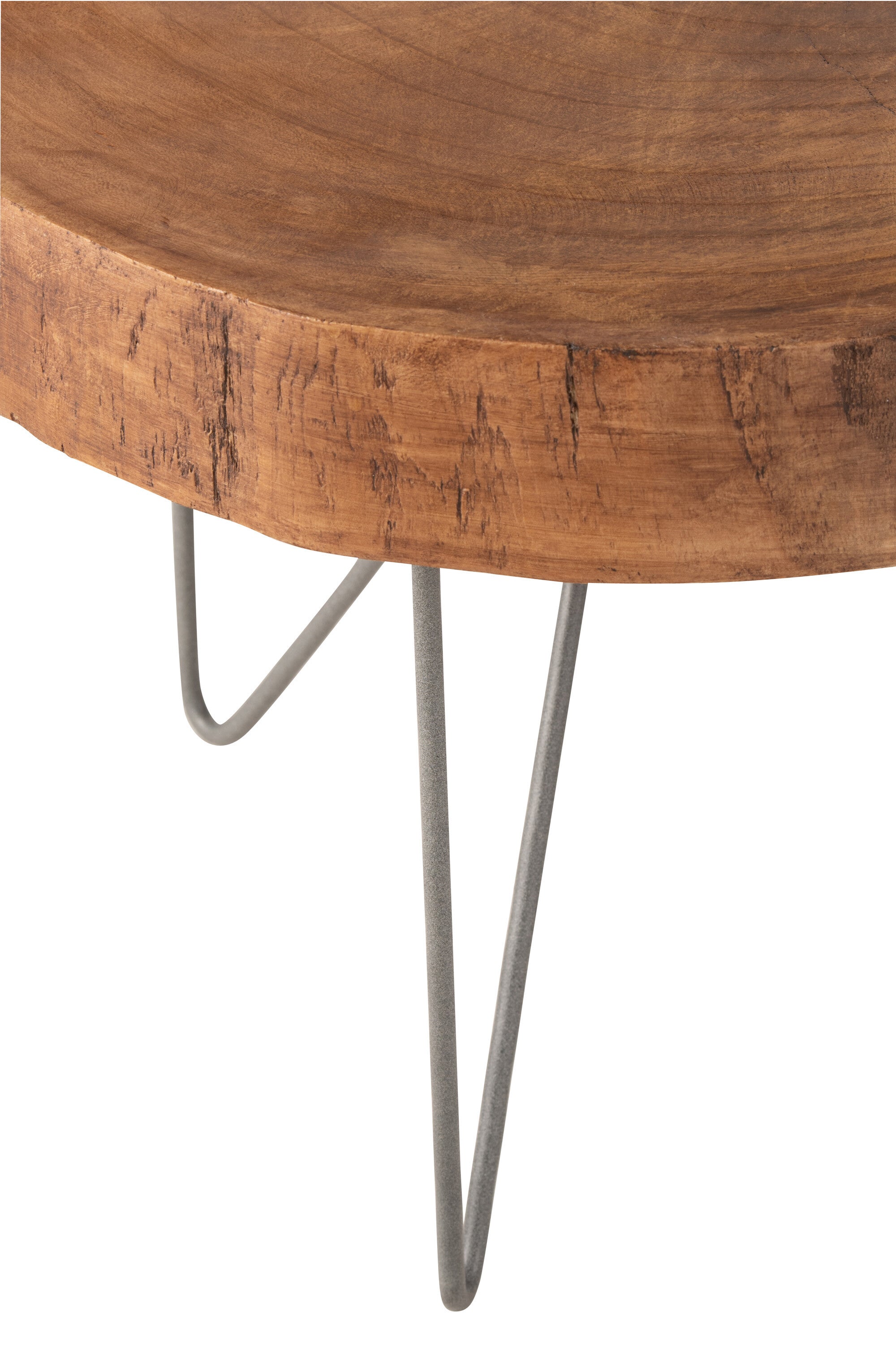 Natuurlijke salontafels “Forest Charm” van massief hout in een set van 2