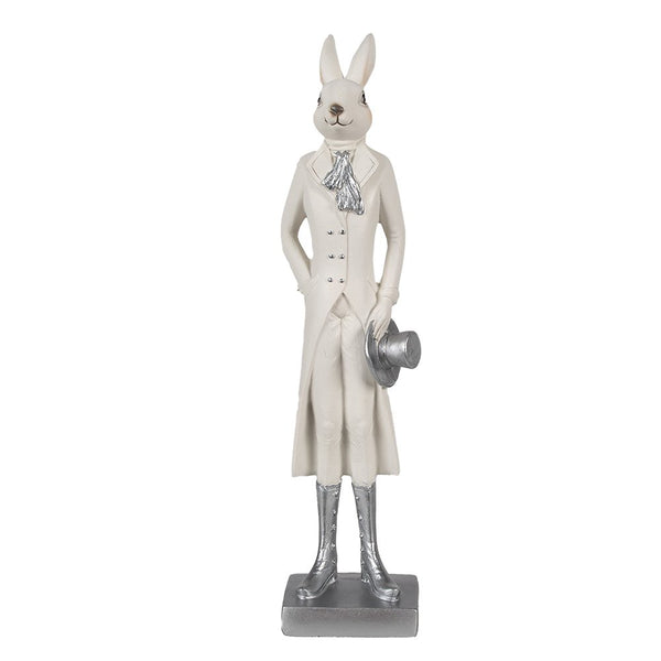 Decoration Rabbit White 9x7x34 cm