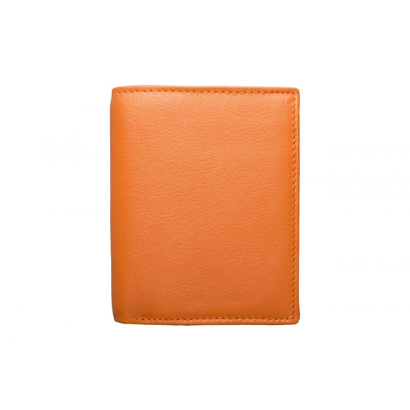 Women's Wallet Nappa Leather Orange - Compact combination wallet with plenty of storage space