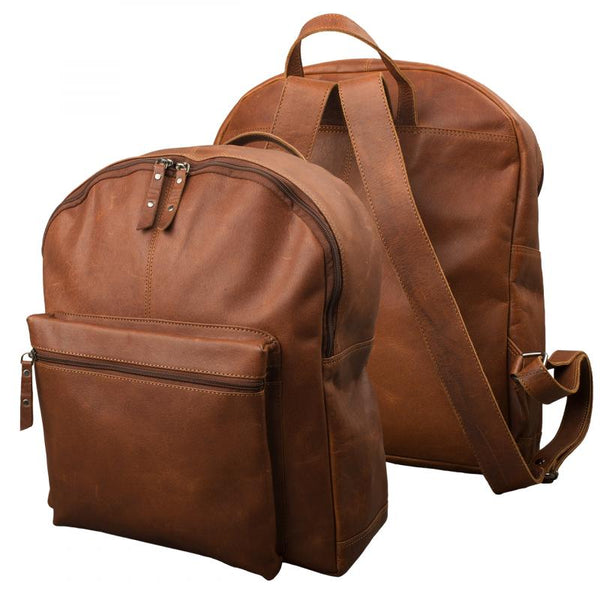 Rucksack Buffalo Trek Büffel Leder Vintage Braun 38cm