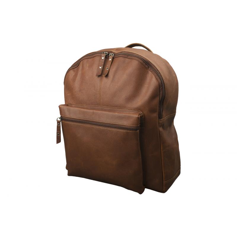 Rucksack Buffalo Trek Büffel Leder Vintage Braun 38cm