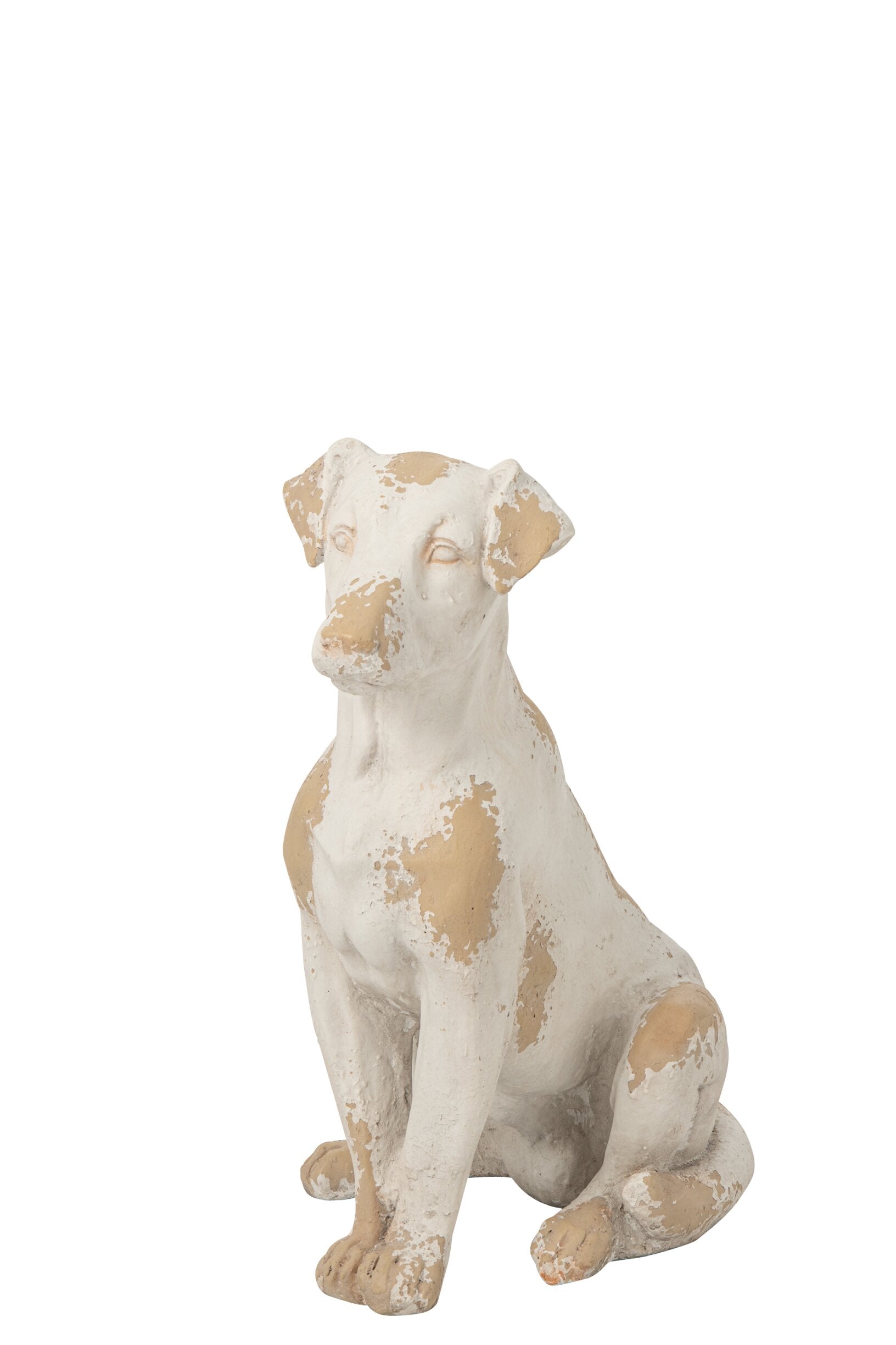 Dekofigur Hund Canis Vintage Design Outdoor Ekru Beige