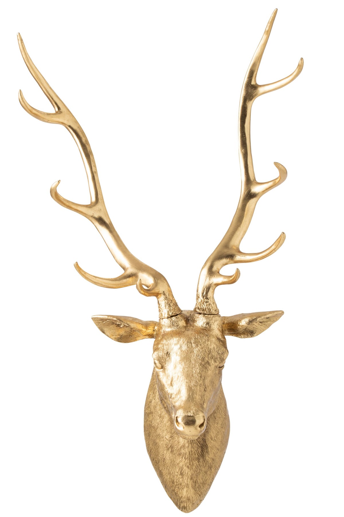 Wanddeko Hirschkopf Gold mit Geweih 103 cm