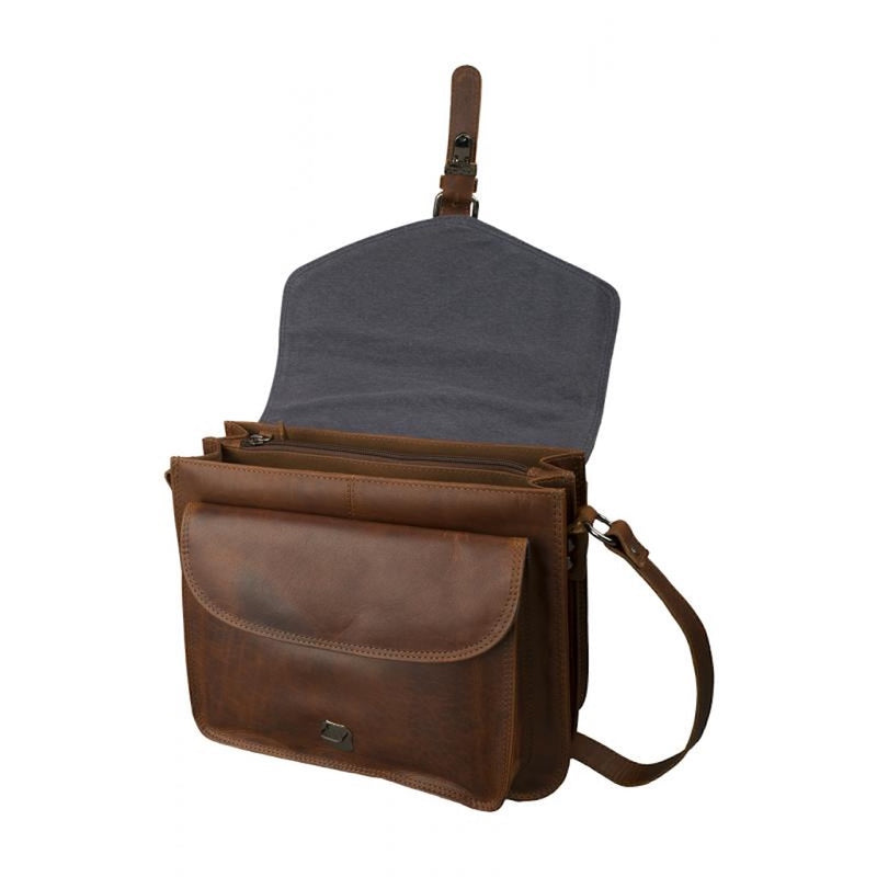 Satteltasche Heritage Rider Büffel Leder Vintage Braun 30cm