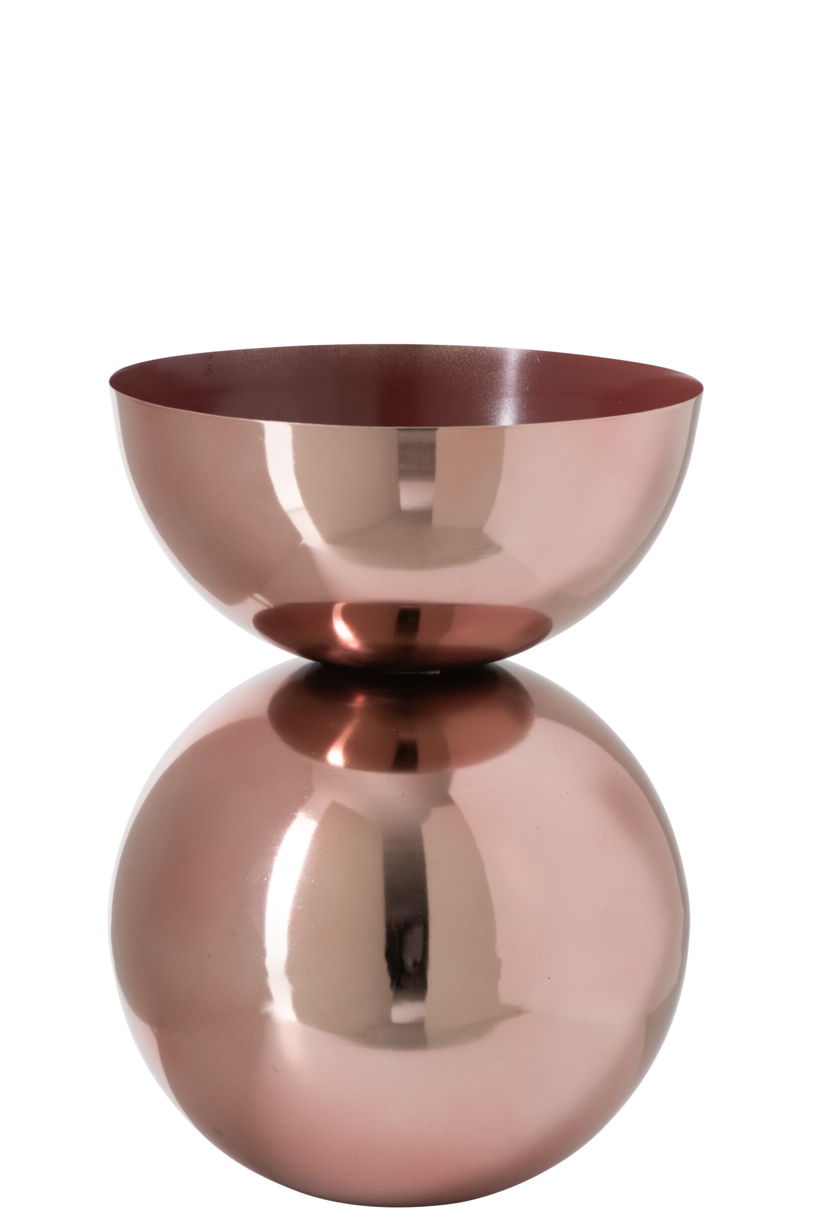 Vase Lumina Rund Metall Kupfer Glänzend