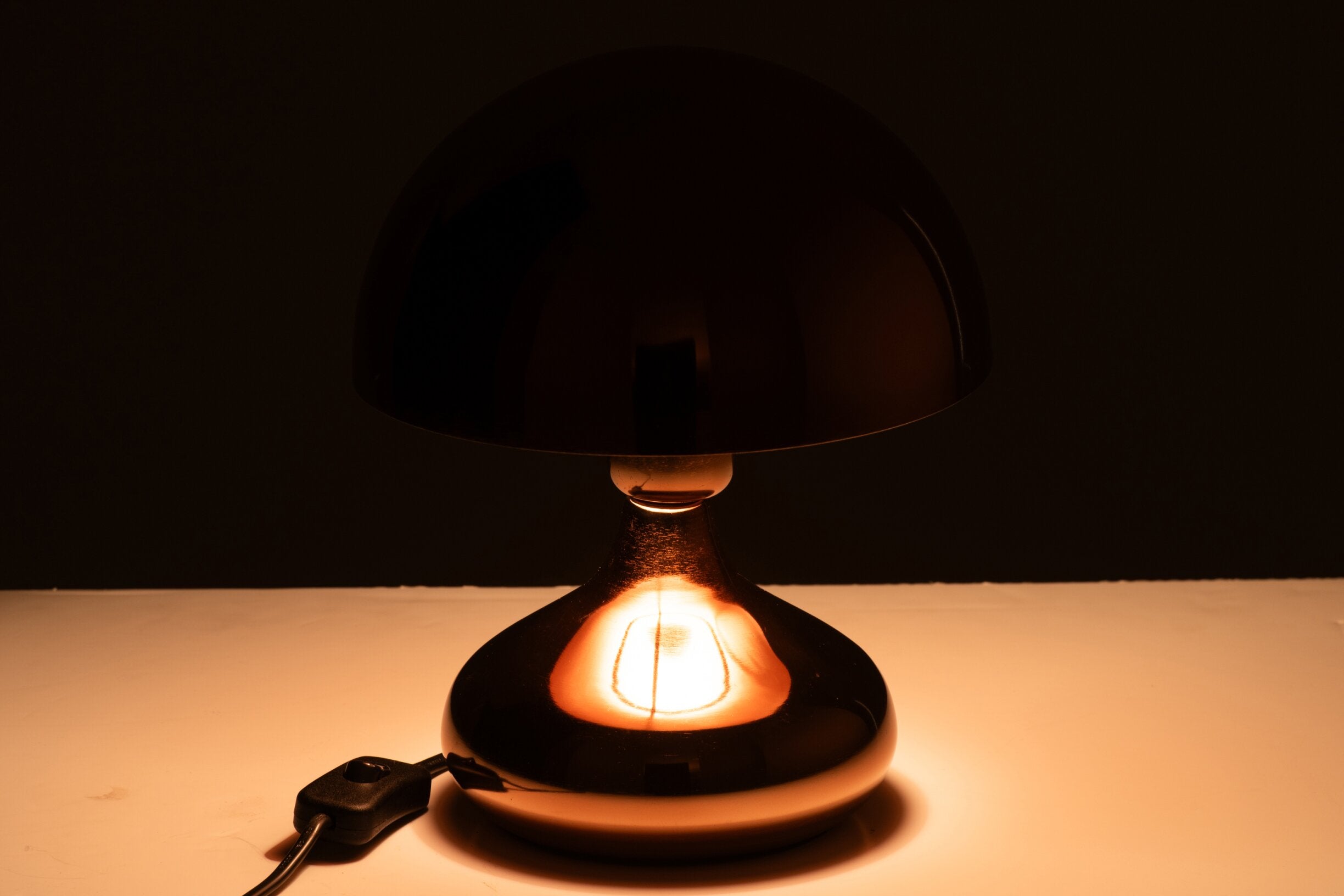 Tischlampe Lumina Rund Kupfer Glänzend