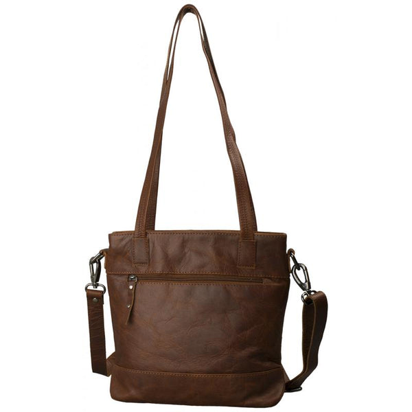 Henkeltasche Buffalo Grace Büffel Leder Braun Vintage 24cm Schultertasche