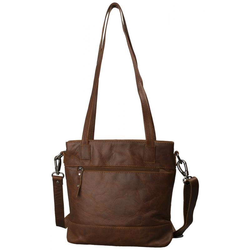Henkeltasche Buffalo Grace Büffel Leder Braun Vintage 24cm Schultertasche