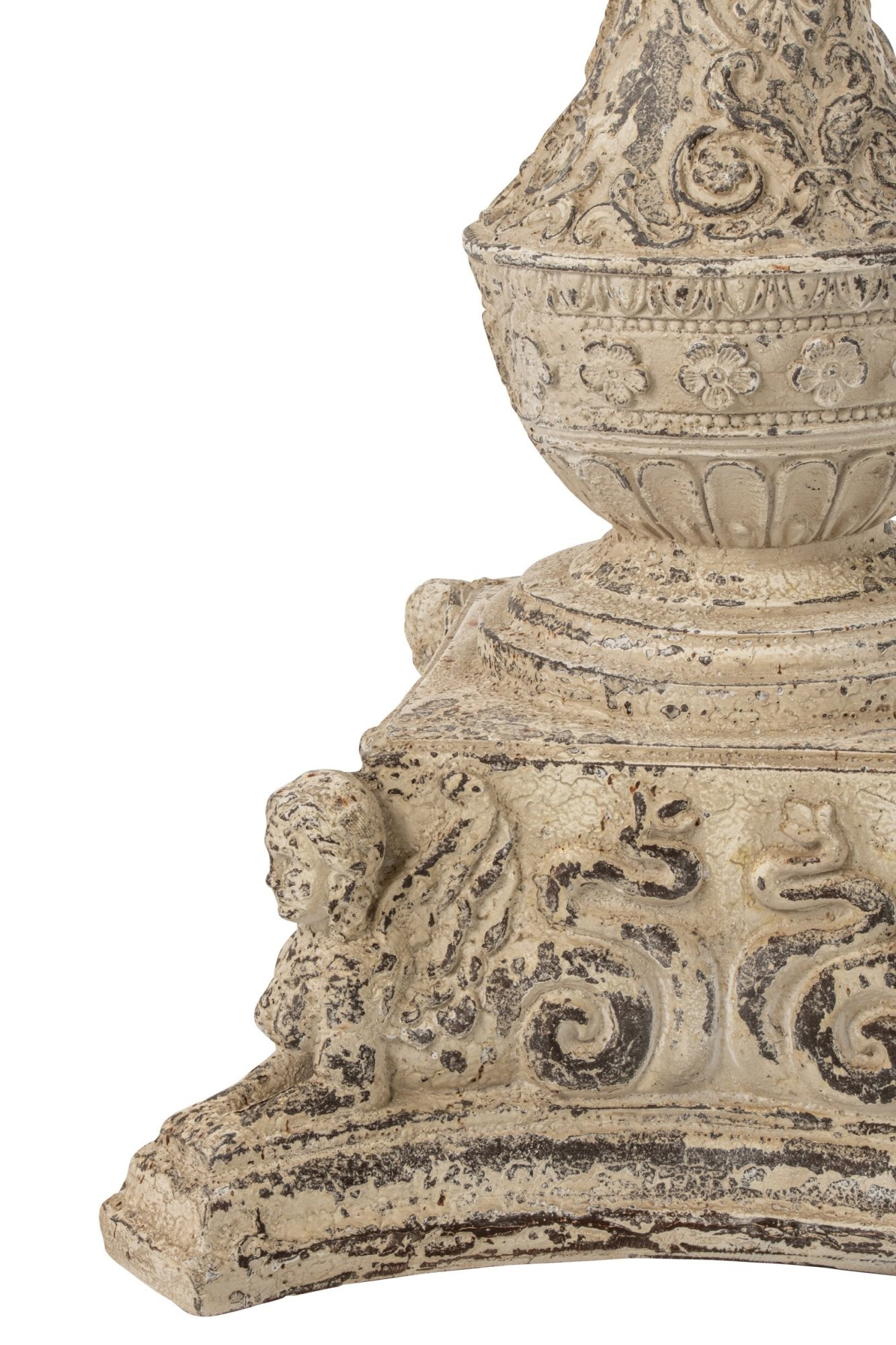 Chateau Margo Gartentisch Antik Design Metall Weiß 123 cm