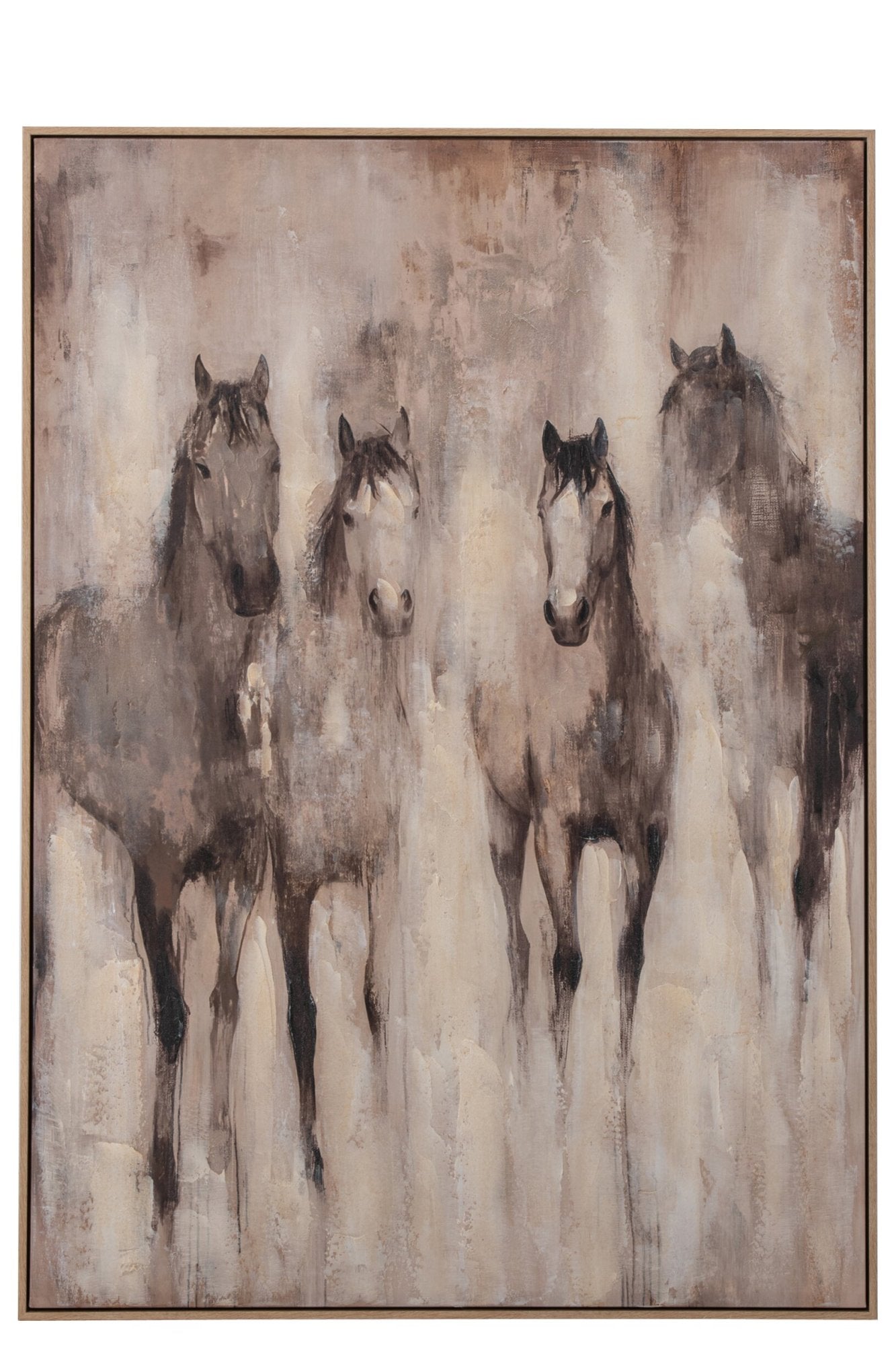 Wandbild Pferd Equino Beige Leinwand modern 142x102cm