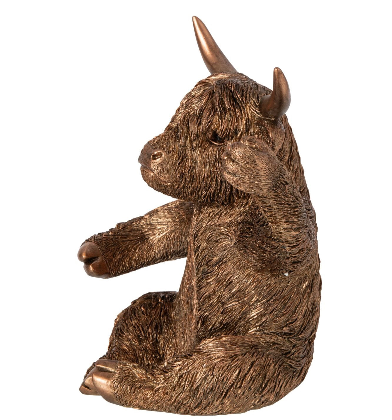 Weinflaschenhalter und Weinglashalter Stier Bacco kupferfarben 27 cm