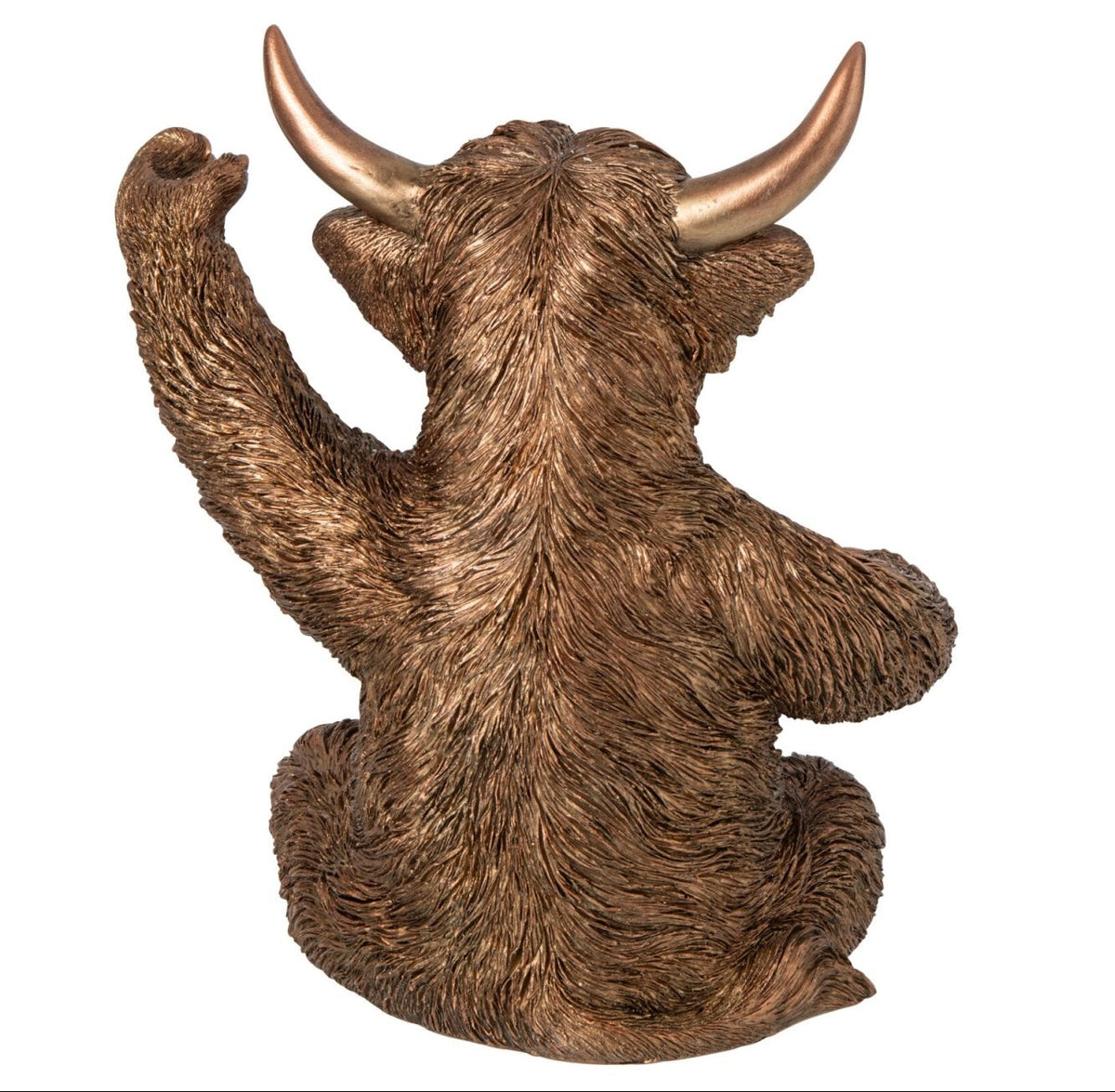 Weinflaschenhalter und Weinglashalter Stier Bacco kupferfarben 27 cm