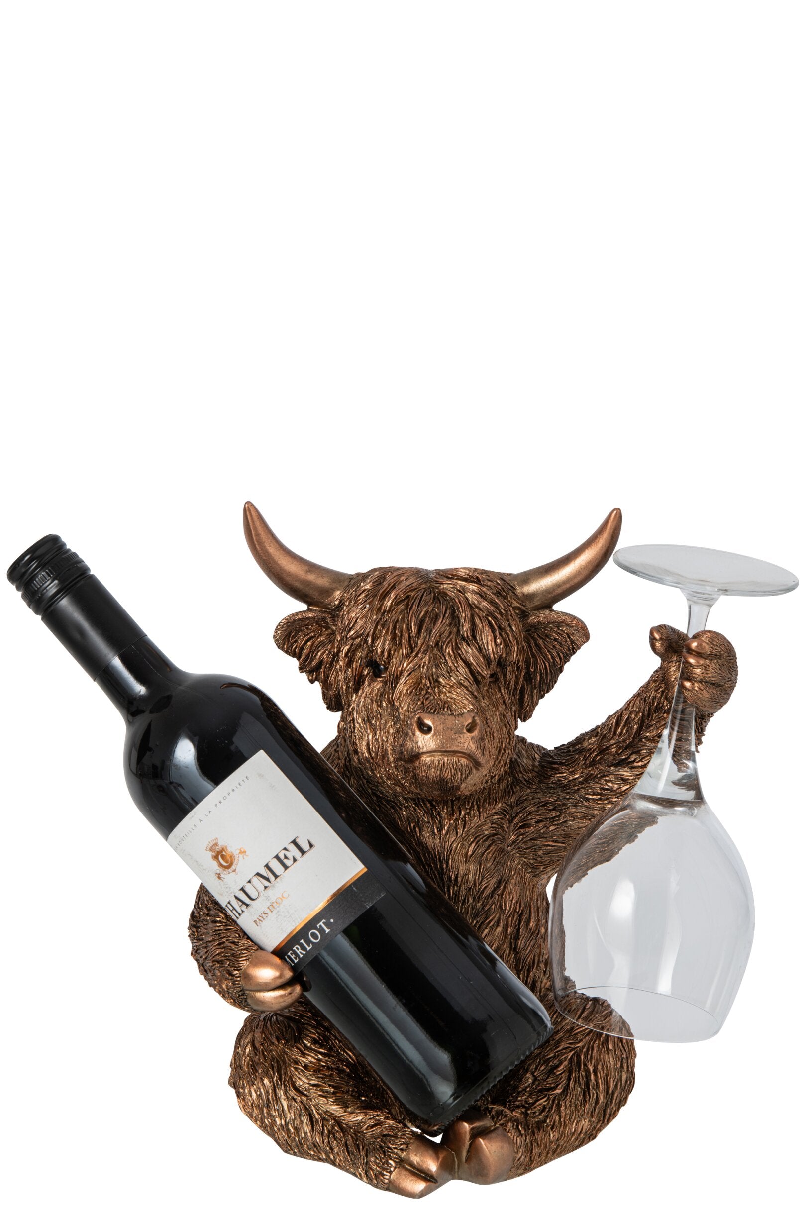 Weinhalter Bär Kupfer Design Flaschenhalter
