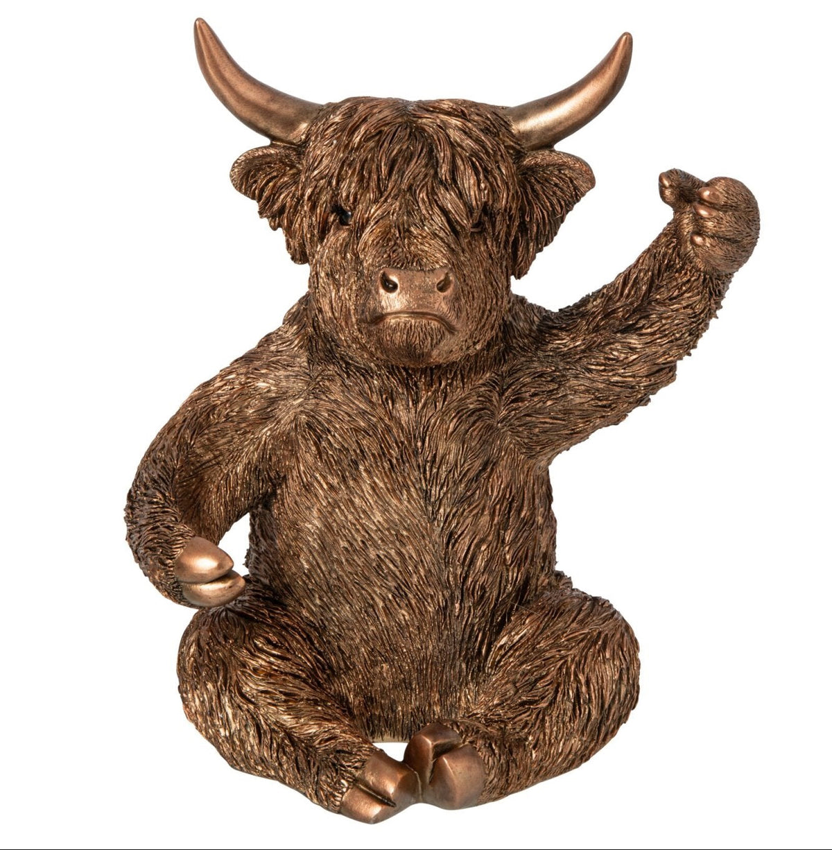Weinflaschenhalter und Weinglashalter Stier Bacco kupferfarben 27 cm