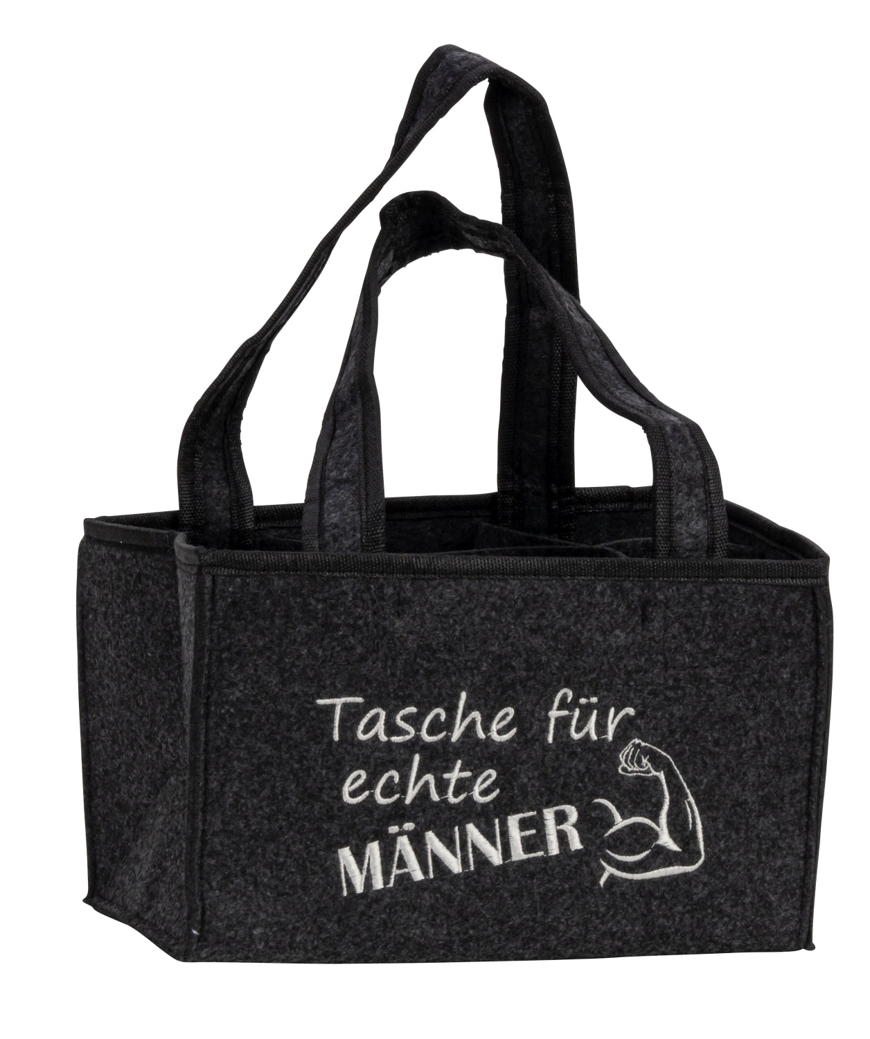 Bierflaschenträger Männer Filztasche für 6 Flaschen mit Tragegriff