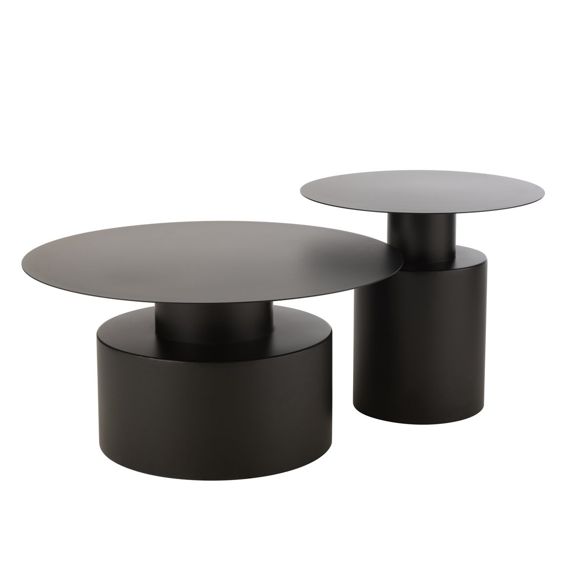 J-Line Couchtisch Rund Metall Schwarz