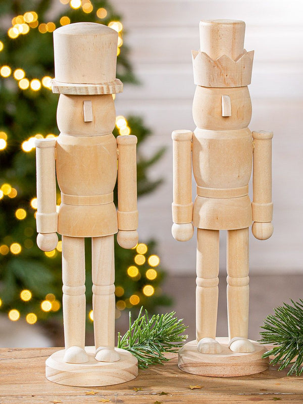 Nussknacker Figur "Norbert" im 8er Set – Naturholz, 24 cm