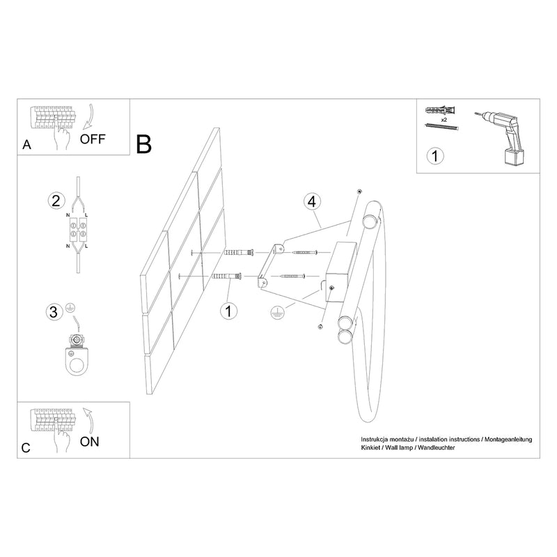 Wandleuchten GALAKSE schwarz LED  2700-6500K