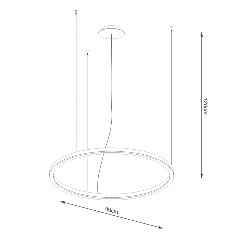 Kronleuchter ODA 80 schwarz LED 3000K