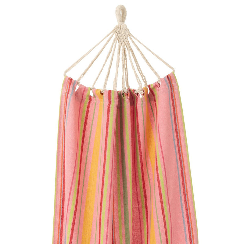 Hangmat Strepen Katoen/Polyester Roze+Mix