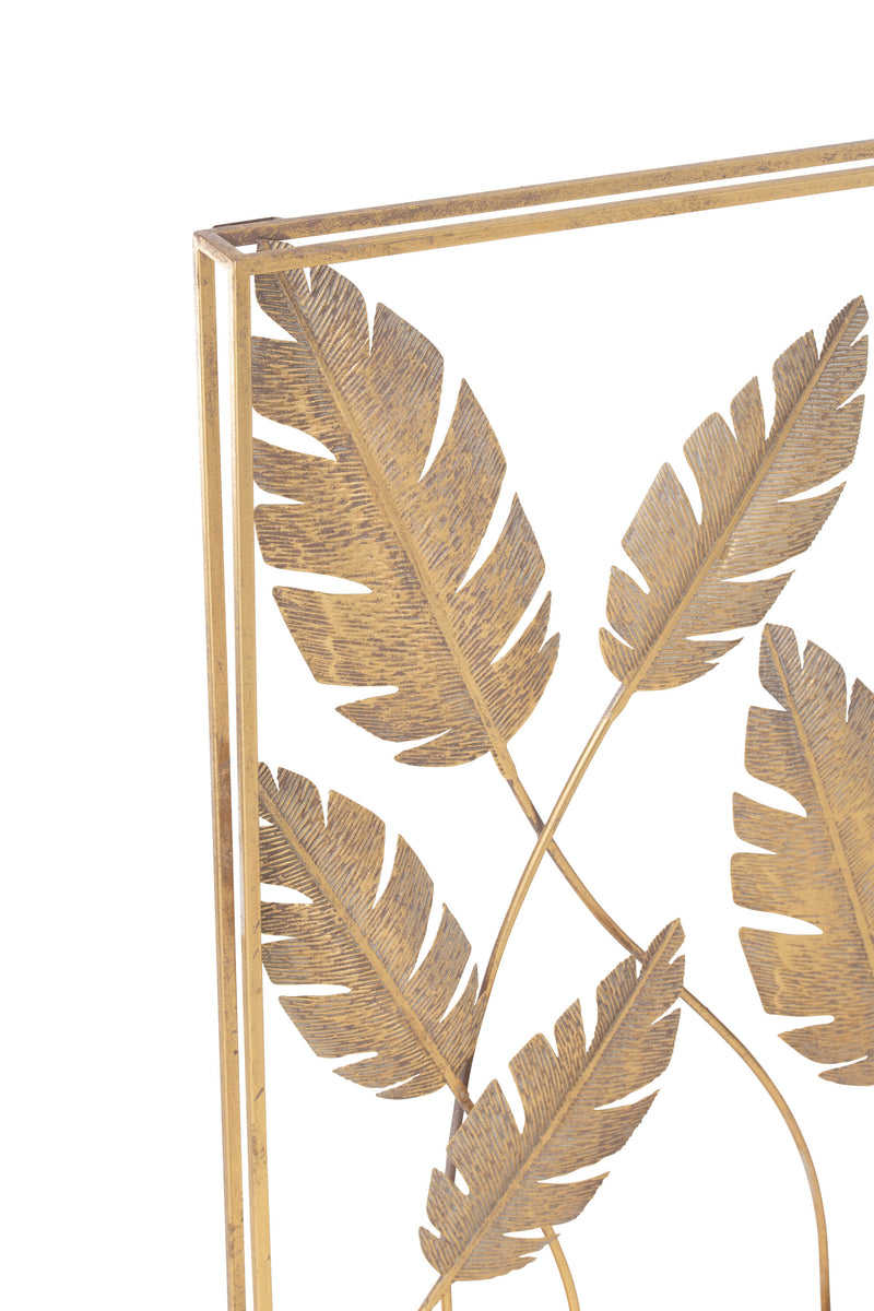 Elegante Wanddekoration "Goldene Blätter" aus Metall