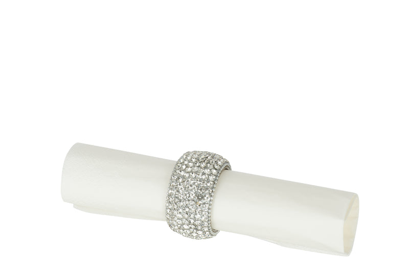 Servetringen Diamond Look Zilver Set van 6 – Elegante Tafeldecoratie